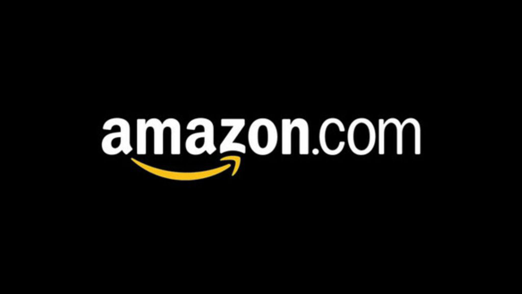 Amazon.com logo on black background